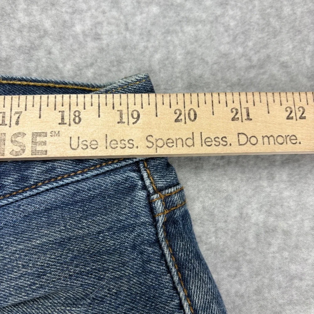 Levis 501 Jeans Mens 40x32 Blue Straight Leg Button Fly Thrashed Grunge Classic